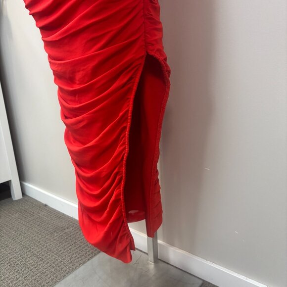 Revolve Elliatt Pippa Dress Womens Medium Knit Mesh Stretch Ruched Bodycon Slit - Picture 12 of 16